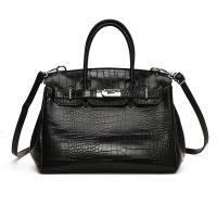 Bolso de mano de platino portátil con para viajeros patrón de cocodrilo, práctico bolso de mensajero Kelly - details 6