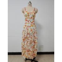 Elegante Vestido Largo de Chiffon con Estampado Moda Europea y Americana para Mujeres - details 19