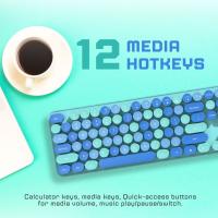 Lindo teclado y mouse inalámbricos 2,4G teclado silencioso de alto valor para niña - details 11