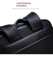Mochila de negocios de cuero genuino de los hombres, mochila de piel de vaca de capa superior - details 5