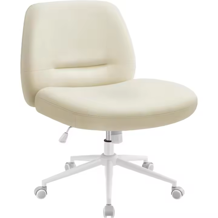 Estilo Contemporáneo con Base en Cruz, Asiento Ancho y Cómodo, Altura Ajustable, Silla Giratoria, - 1