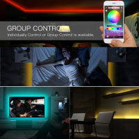 GAHADA Luz de Tira LED RGB Moderna Controla tu Móvil por Bluetooth Iluminación de Resalta para Televisores Cinta Flexible 5m o Más - details 0