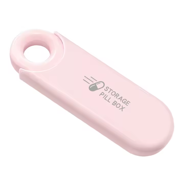 Mini pastillero portátil pequeño, soporte para vitaminas de 3 compartimentos, a prueba de polvo, caja de medicamentos con tapas para viajes - 1