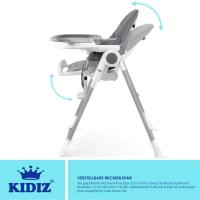 barra de juegos, tumbona para bebés, silla alta combinada para bebés, 7 respaldos ajustables en altura, crecimiento de 0 meses a 6 años, silla para bebés, gris oscuro - details 5