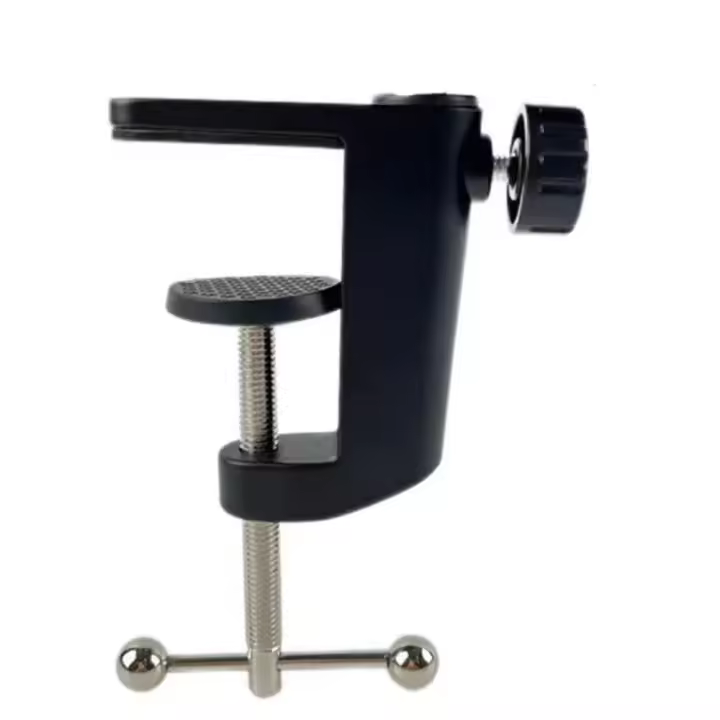 Abrazadera Universal en forma de C para mesa, abrazadera de montaje de Metal negro y blanco para escritorio, soporte para micrófono de escritorio - 1