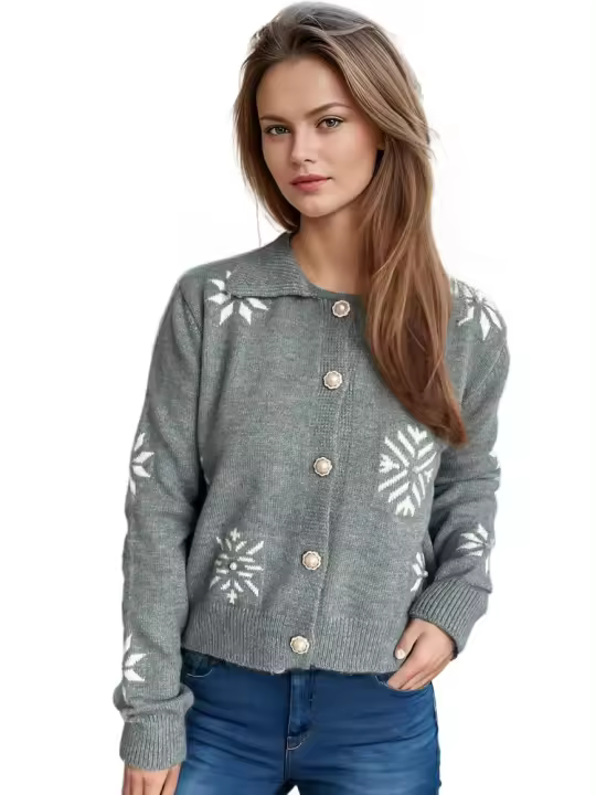 Suéteres de punto para mujer en estilo coreano Moda casual Corto t Primavera Otoño Ideal para salir - 1