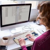 USLION-teclas de perfil XDA con tema de leche de soja, teclas de sublimación con tinte PBT en inglés, teclas para juegos, Teclado mecánico, interruptor MX, 134 teclas - details 2