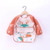 Babero de manga larga impermeable para bebé, delantal de alimentación con bolsillo, paño para eructar, for1-3Year de plástico - details 3