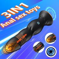 Embalaje privado SEXY Inalámbrico Bluetooth Telescópico Anal Plug Vibrador APP Remoto Vibrador Dildo Masculino Estimulador de Próstata Juguete Sexual para Hombres Gay - details 2