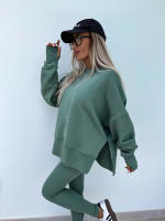 2025 nueva primavera ropa de mujer Leggings casuales europeos y americanos Conjunto de suéter suelto Conjunto de dos piezas - details 23