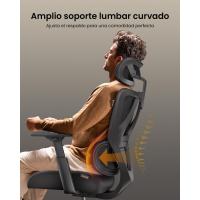 Oficina Ergonómica con Cojín de Muelle de 10 CM, Soporte Lumbar, Apoyabrazos y Reposacabezas Ajustable - Silla Escritorio Cómoda (Negro) - details 2