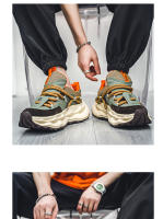 Nuevas zapatillas transpirables de malla, zapatos casuales versátiles, zapatos de papá con suela gruesa para jóvenes - details 17