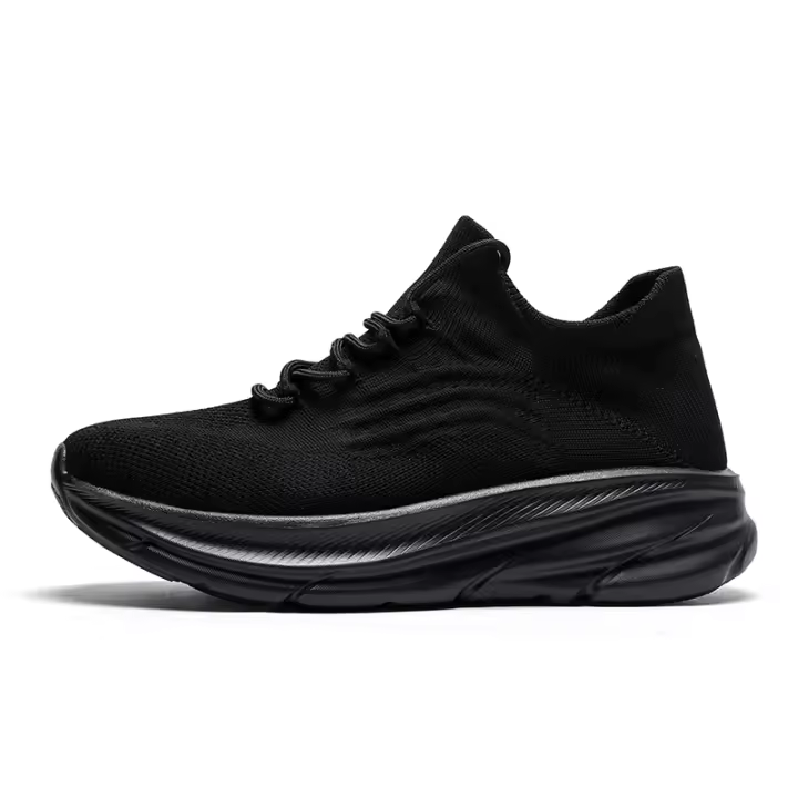 Zapatos para caminar sin cordones para hombre, cómodos, ligeros, transpirables, calcetines, zapatillas para correr - 1
