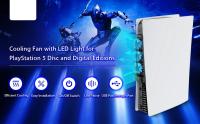 Accesorios para PS5, 3 ventiladores, sistema de refrigeración eficiente con luz LED para Sony Playstation 5, PS 5 Disc y consola de edición Digital - details 1