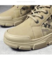 Botas de senderismo para hombre, zapatos planos informales de camuflaje para el desierto, transpirables, antideslizantes, para trabajo, otoño - details 12