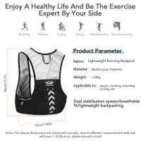 Mochila De Correr Al Aire Libre 5L Ultraligera Para Hombres Y Mujeres Bolsa De Hidratación Para Maratón Y Ciclismo - details 1