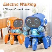 Niños Danza Robot Música LED 6 Garras Pulpo Robot Regalo de Cumpleaños Niños Educación Infantil Niños Niñas Regalos Creativos - details 3
