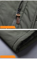 Abrigo de Invierno de Moda para Hombres CHAIFENKO Abrigo de Vellón Grueso con Múltiples Bolsillos - details 9