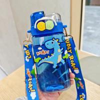 Bonita botella de agua de 520ml con pajita para niños, niñas escolares, sin BPA, taza deportiva para exteriores - details 7