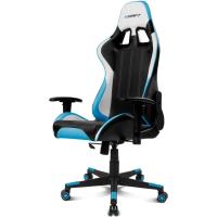 Gaming Profesional, reposabrazos ajustables 2D, pistón clase 4, giratoria, mecanismo de mariposa, cojín lumbar y cervical, color negro/blanco/azul - details 3