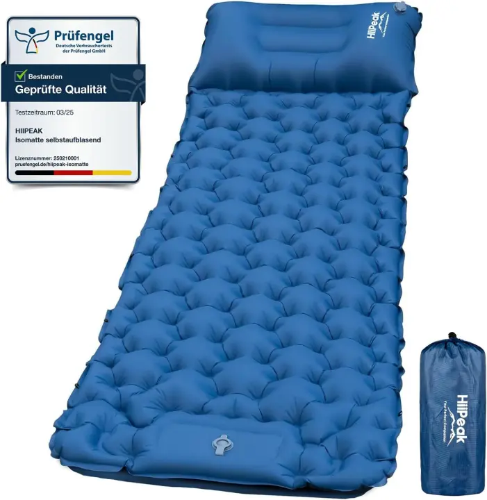 Hamaca de Camping Ultraligera Inflable Dormitorio al Aire Libre para Dos con Bombilla Integrada - 1