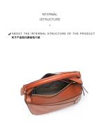 2025 Nuevo bolso de hombro para mujer: bolso de almohada acolchado geométrico de primavera, bolso cruzado con diseño de retales, mochila de lujo de alta gama Fashionab - details 2