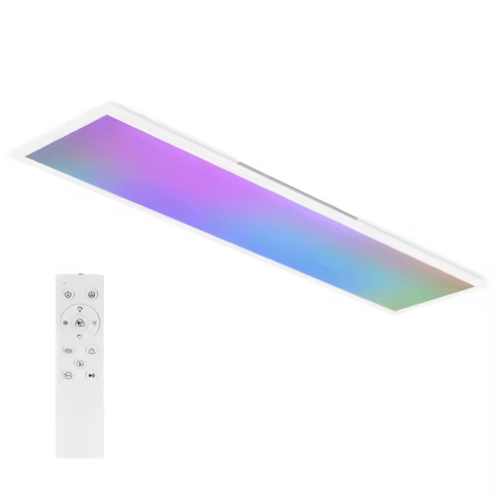 CBJKTX Panel LED 100x25 Luz de Techo Regulable Largo RGB Panel de Techo que Cambia de Color Lámpara de Escritorio Plana con Control Remoto 24W - 1
