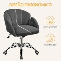 Oficina Terciopelo Trabajo Alchoado Terciopelo con Ruedas Hogar Oficina MAX Capacidad 136 KG Color Gris - details 3