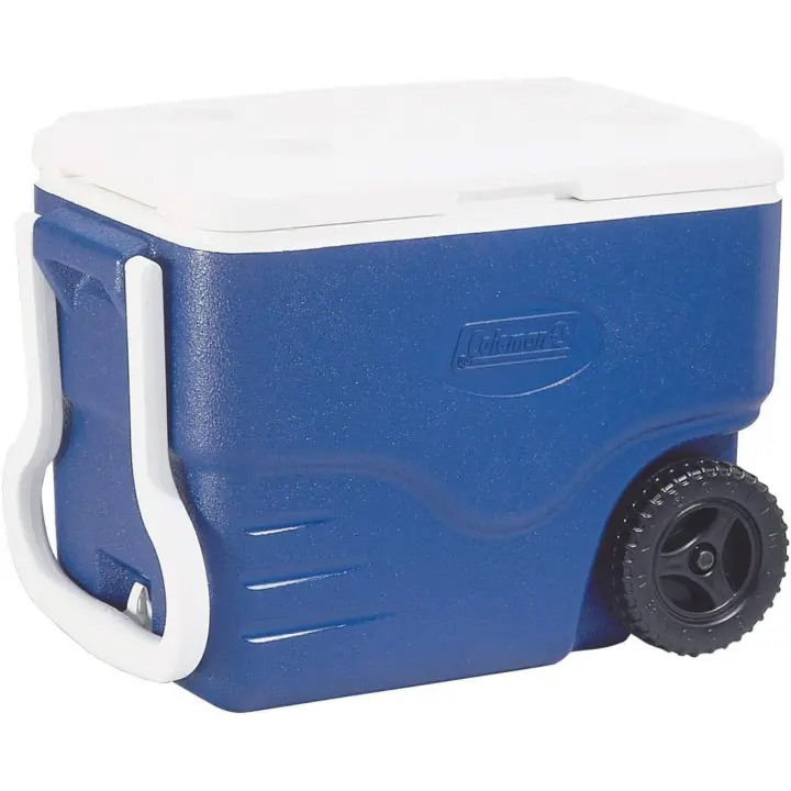 Nevera con Ruedas 40 QT Performance - Nevera con Ruedas, Capacidad de 38 litros, Nevera Portátil y Rígida, Porta Alimentos, Color Azul - 1