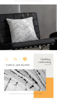 Fundas de Almohada de Chenilla de Lujo Diseño de Ondas Arayadas Almohadas de Geometría Gruesa para Sofá Silla Decoración Nórdica - details 3