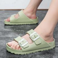 Zapatillas clásicas de verano para mujer, sandalias de playa sin cordones con doble hebilla, EVA ligera y cómoda - details 15
