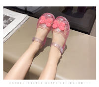 Zapatos de gelatina de cristal para niñas a la moda, zapatos de princesa coreana, sandalias Baotou para niñas - details 27