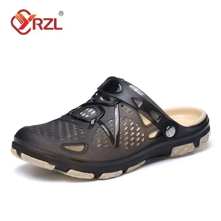 Sandalias de playa informales ahuecadas para exteriores, zuecos cómodos, zapatos de agua antideslizantes para hombre, zapatillas para hombre - 1