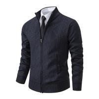 Chaqueta gruesa para hombre, cárdigan de punto con cuello levantado, cálido, para otoño e invierno - details 8