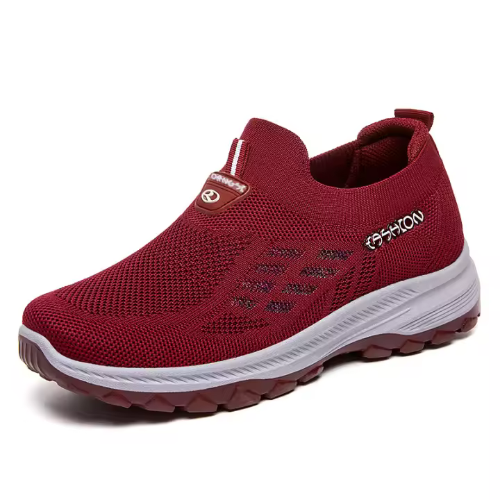 2025 nuevos zapatos de mujer transpirables de un pedal de suela suave zapatos de madre de mediana edad y ancianos - 1