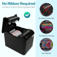 Xprinter-Impresora térmica de recibos de corte automático, máquina de impresión POS de cocina de 80mm, USB, LAN, compatible con Mac y Windows - details 1
