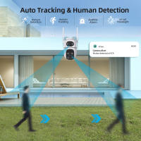 Cámara 360 grados doméstico inalámbrico WIFI exterior Internet remoto inteligente Visión nocturna alarma vigilancia - details 5