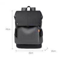 Mochila para ordenador portátil de alta calidad para hombre, morral grande de piel sintética, resistente al agua, con carga USB, para negocios, urbano - details 0