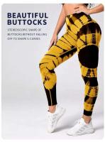 Pantalones de Yoga Sin Costuras de Cintura Alta Monos Deportivos de Entrenamiento con Lift de Cadera para Mujeres Centros de Fitness - details 1