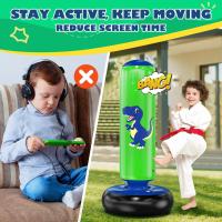 Boxeo Niños, Bolsa De Boxeo Inflable De Pie para 3-8 Niños, Pelota De Boxeo Regalos para Niños Y Niñas, Saco De Boxeo De Pie para Niños Set para Practicar Karate, Taekwondo, MMA - details 2