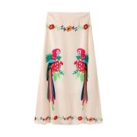 OUWU Conjunto de Top corto estampado para mujer, manga elegante con volantes, cuello cuadrado, sin mangas, Falda plisada de cintura alta, nuevo para 2024 - details 4
