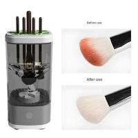 Limpiador eléctrico de brochas de maquillaje, soporte giratorio automático eficiente con enchufe USB para mujer - details 4