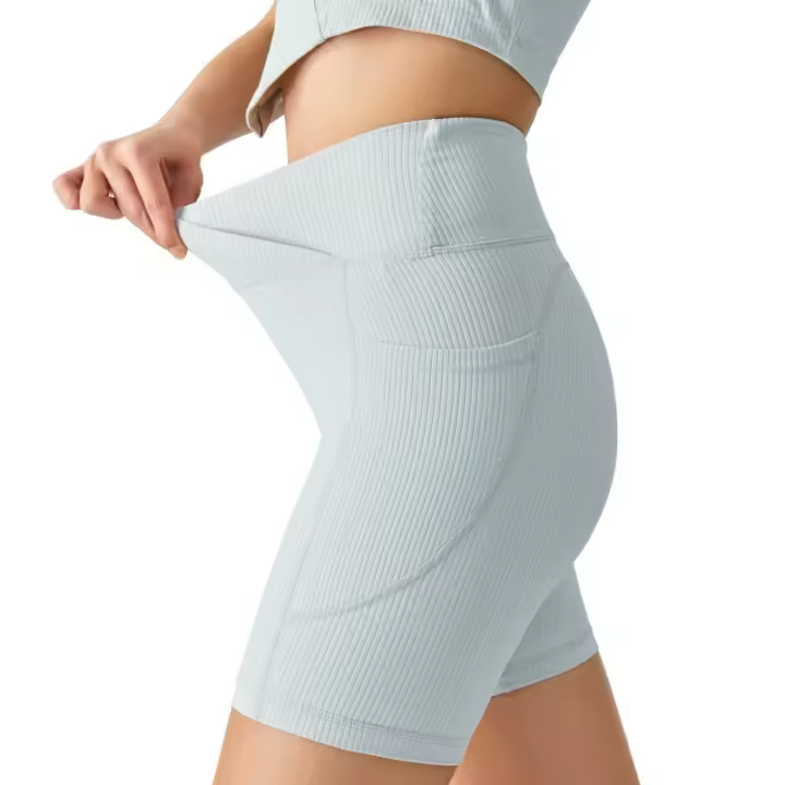 Shorts de Yoga de Cintura Alta para Mujeres Control de Barriga, Tela Elástica - 1