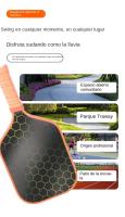 (Kit de 2 paletas de pickleball)Pala de Pickleball de Fibra de Carbono con Núcleo de Polímero de Potencia de 16 mm - details 2