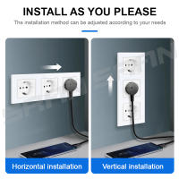 Doble Enchufe Estándar Europeo SRAN Panela de Vidrio Templado Montado en la Pared Voltaje de 250V - details 4