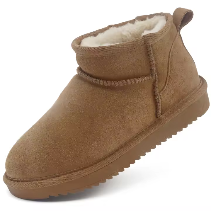 Botas de nieve Ultra Mini clásicas de Australia, botines de invierno de ante vacuno para mujer, zapatos cálidos antideslizantes para niñas, talla 35-44 granate - 1