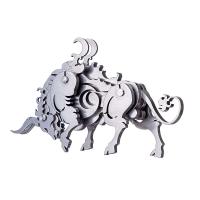 Microworld-rompecabezas 3D de Metal del zodiaco chino, modelo de vaca, bricolaje, acero inoxidable, Warcraft, manualidades, juguetes, regalos para chico y adulto - details 3