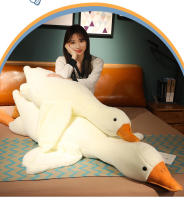 Muñeca de ganso blanco grande durmiendo, almohada de felpa creativa, regalo de cumpleaños para bebé, almohada trasera para cama - details 1