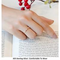 Anillo de eternidad de plata de ley con placa de oro rosa, alianza de boda con diamantes para mujer, accesorios de joyería de calidad de lujo para citas - details 1
