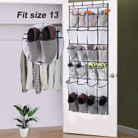Organizador De Zapatos De 24 Compartimentos En Red Para Pared Estantería De Almacenamiento De Bolsas De Armario Malla Transparente Para Colgar En Puerta Caja De Tela - details 4
